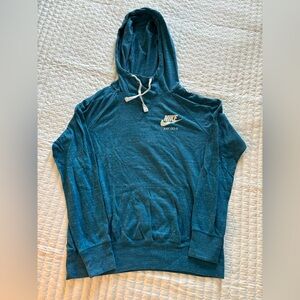Nike Heather Blue light weight hoodie with Logo